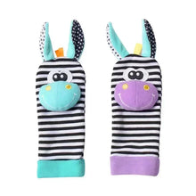 0-12 Months Baby Toy Baby Rattles Toys Animal Socks Wrist Strap +Rattle Kids Foot Socks Bug Wrist Strap Baby Socks Pacifier Toys