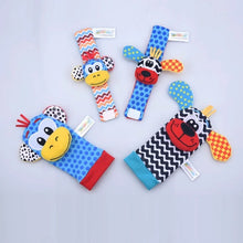0-12 Months Baby Toy Baby Rattles Toys Animal Socks Wrist Strap +Rattle Kids Foot Socks Bug Wrist Strap Baby Socks Pacifier Toys