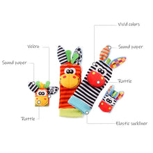 0-12 Months Baby Toy Baby Rattles Toys Animal Socks Wrist Strap +Rattle Kids Foot Socks Bug Wrist Strap Baby Socks Pacifier Toys