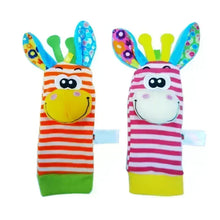 0-12 Months Baby Toy Baby Rattles Toys Animal Socks Wrist Strap +Rattle Kids Foot Socks Bug Wrist Strap Baby Socks Pacifier Toys