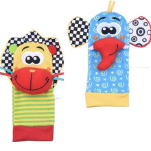 0-12 Months Baby Toy Baby Rattles Toys Animal Socks Wrist Strap +Rattle Kids Foot Socks Bug Wrist Strap Baby Socks Pacifier Toys