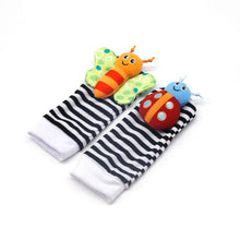 0-12 Months Baby Toy Baby Rattles Toys Animal Socks Wrist Strap +Rattle Kids Foot Socks Bug Wrist Strap Baby Socks Pacifier Toys