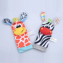 0-12 Months Baby Toy Baby Rattles Toys Animal Socks Wrist Strap +Rattle Kids Foot Socks Bug Wrist Strap Baby Socks Pacifier Toys