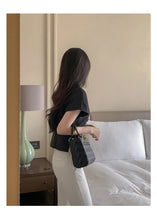 Clothland Women Stylish White Black Blouse