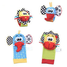 0-12 Months Baby Toy Baby Rattles Toys Animal Socks Wrist Strap +Rattle Kids Foot Socks Bug Wrist Strap Baby Socks Pacifier Toys