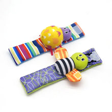 0-12 Months Baby Toy Baby Rattles Toys Animal Socks Wrist Strap +Rattle Kids Foot Socks Bug Wrist Strap Baby Socks Pacifier Toys