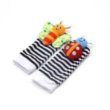 0-12 Months Baby Toy Baby Rattles Toys Animal Socks Wrist Strap +Rattle Kids Foot Socks Bug Wrist Strap Baby Socks Pacifier Toys