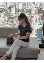 Clothland Women Stylish White Black Blouse