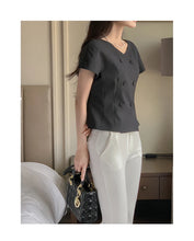 Clothland Women Stylish White Black Blouse