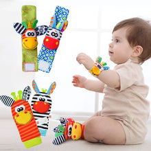0-12 Months Baby Toy Baby Rattles Toys Animal Socks Wrist Strap +Rattle Kids Foot Socks Bug Wrist Strap Baby Socks Pacifier Toys